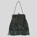 Paisley beaded fringe purse