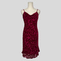 Velvet burnout slip dress