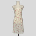 Rose floral sheer slip dress