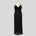 Sheer pleated gown