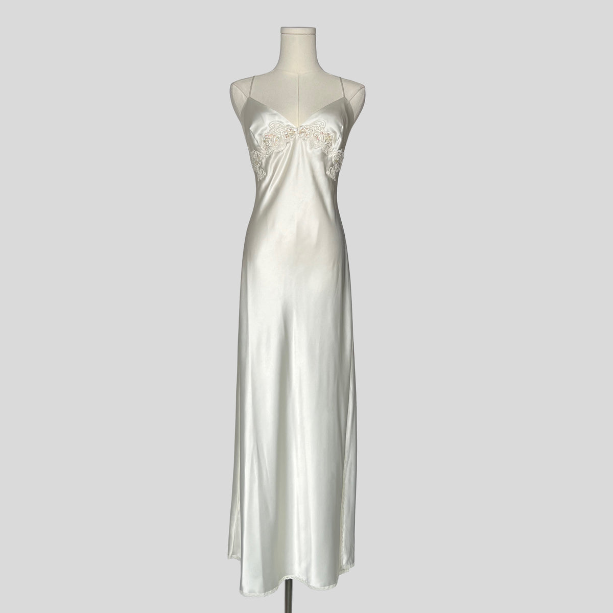 Pearl embellished silky gown