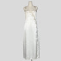 Embroidered lace trim gown
