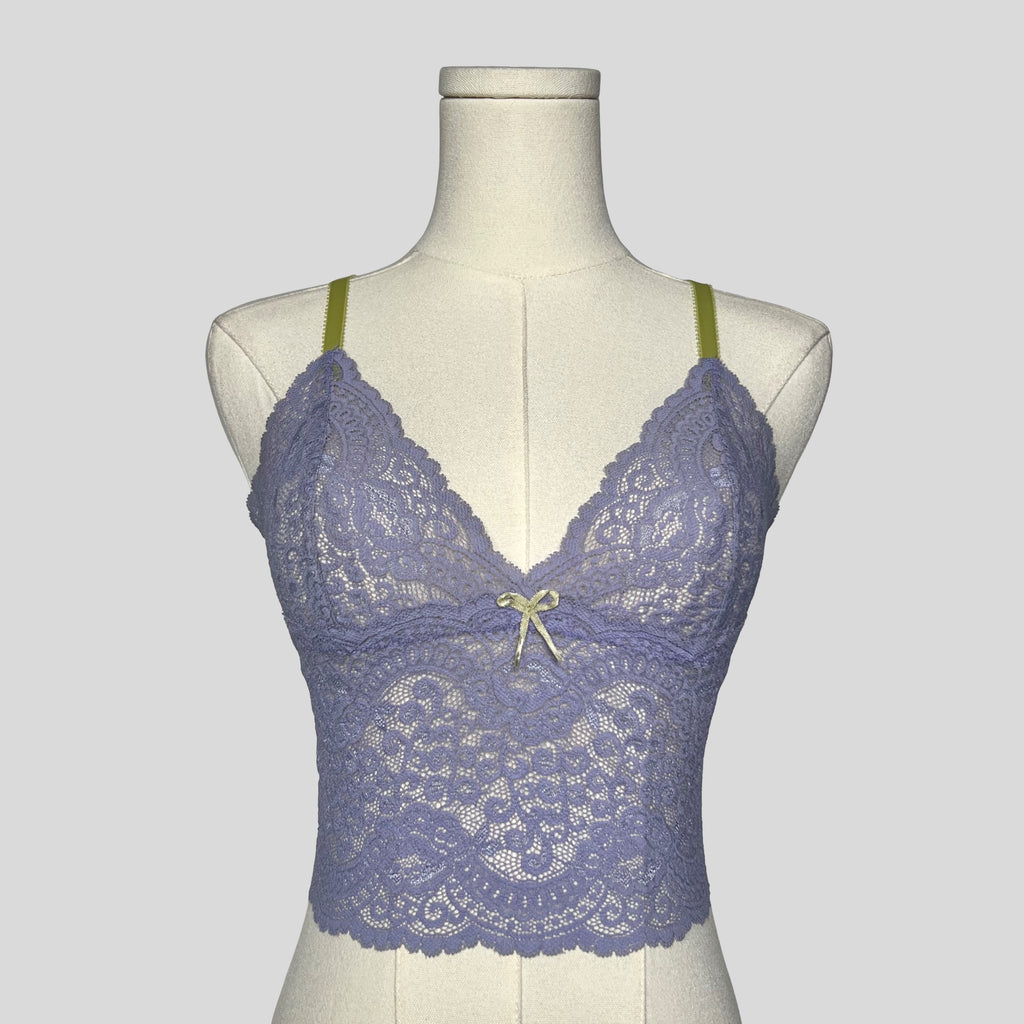 Lace bralette cami in purple