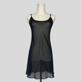 Simple sheer slip dress in black