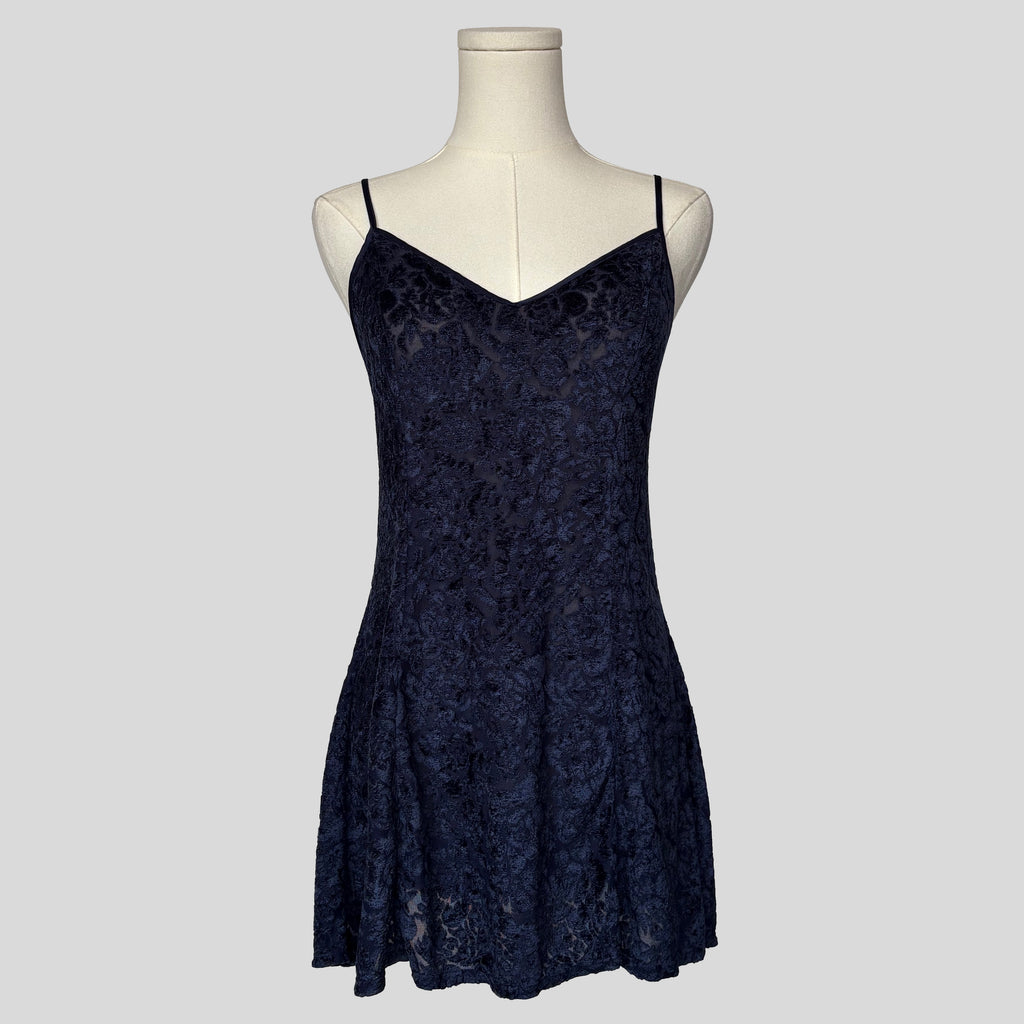 Velvet floral burnout mini dress