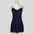 Velvet floral burnout mini dress