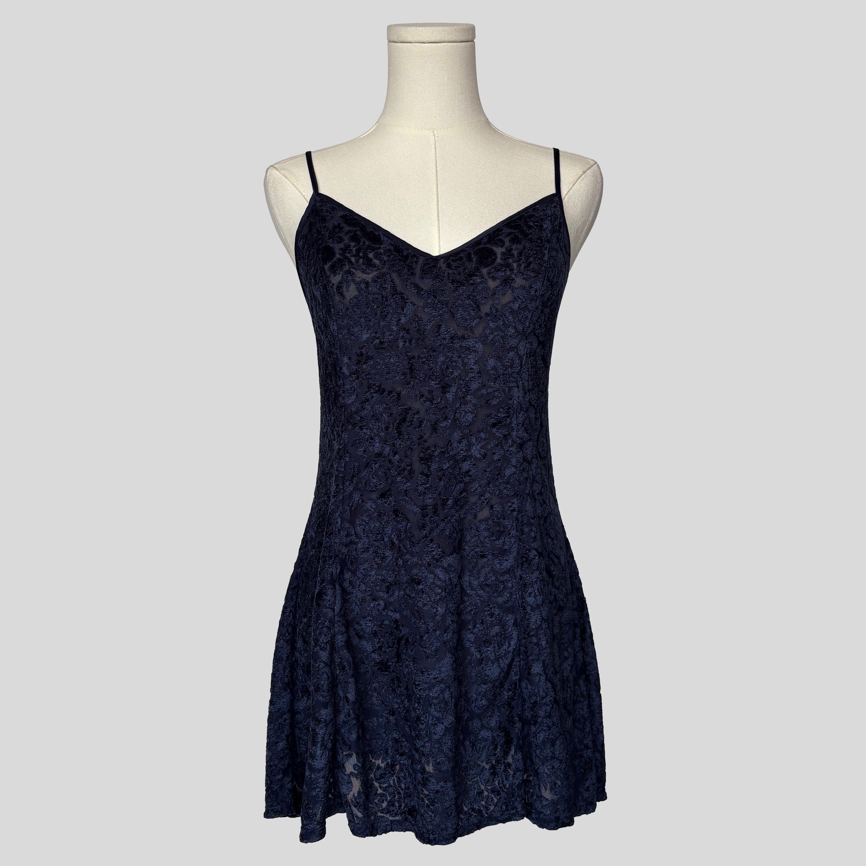Velvet floral burnout mini dress