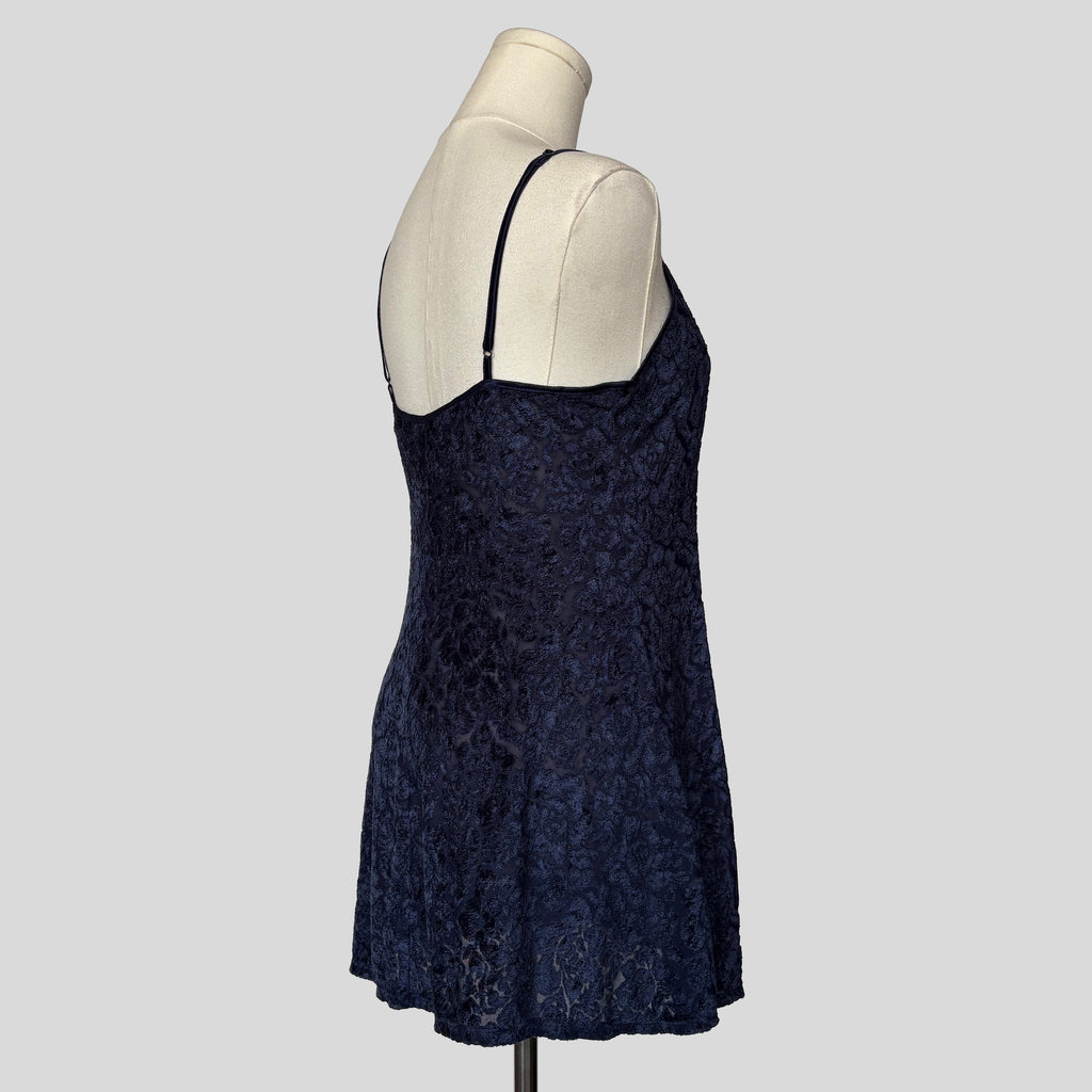 Velvet floral burnout mini dress