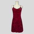 Velvet ornate mini slip dress
