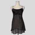 Sheer floral embroidered babydoll dress