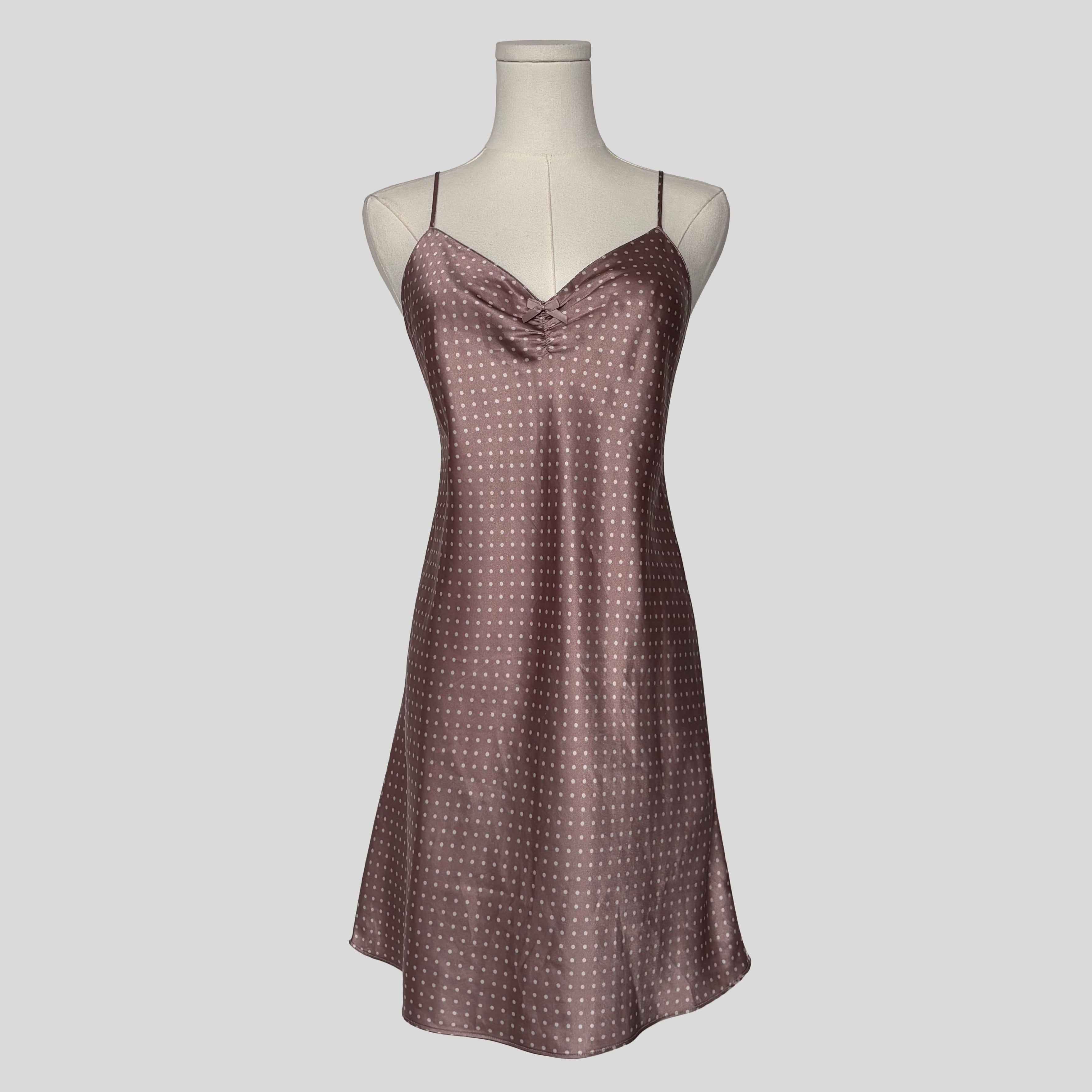Polka dot mini slip dress