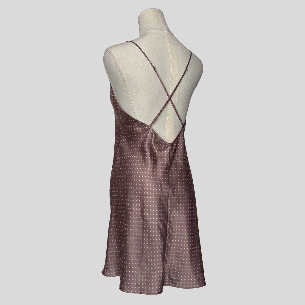 Polka dot mini slip dress