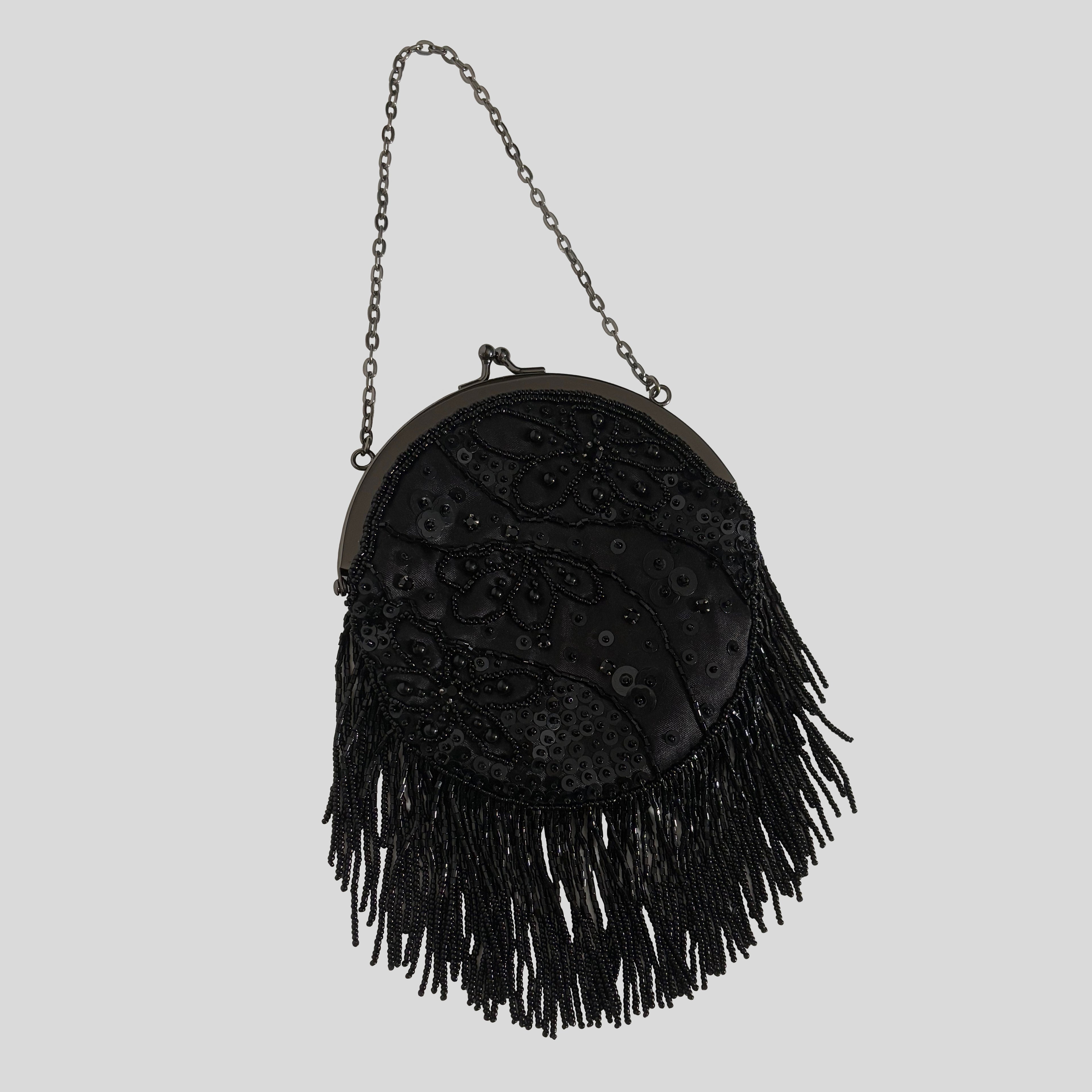 Beaded fringe purse